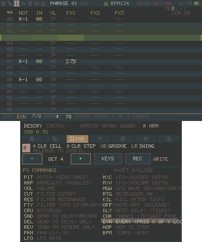 Phrase editor