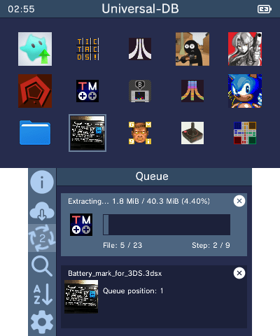 queue menu